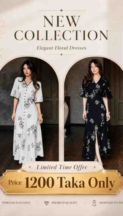 Only 1200 Taka Limited Times Offer Price “Haifa” W25 - women dress online bd
