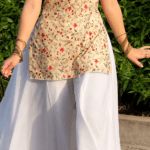 “Urban” Floral Top with Flowy White Palazzo W12 – product view