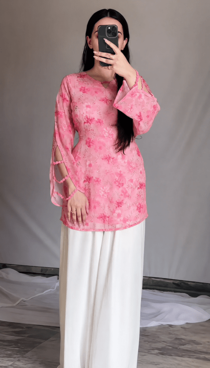 Jelly Fish R red women kurti – front view