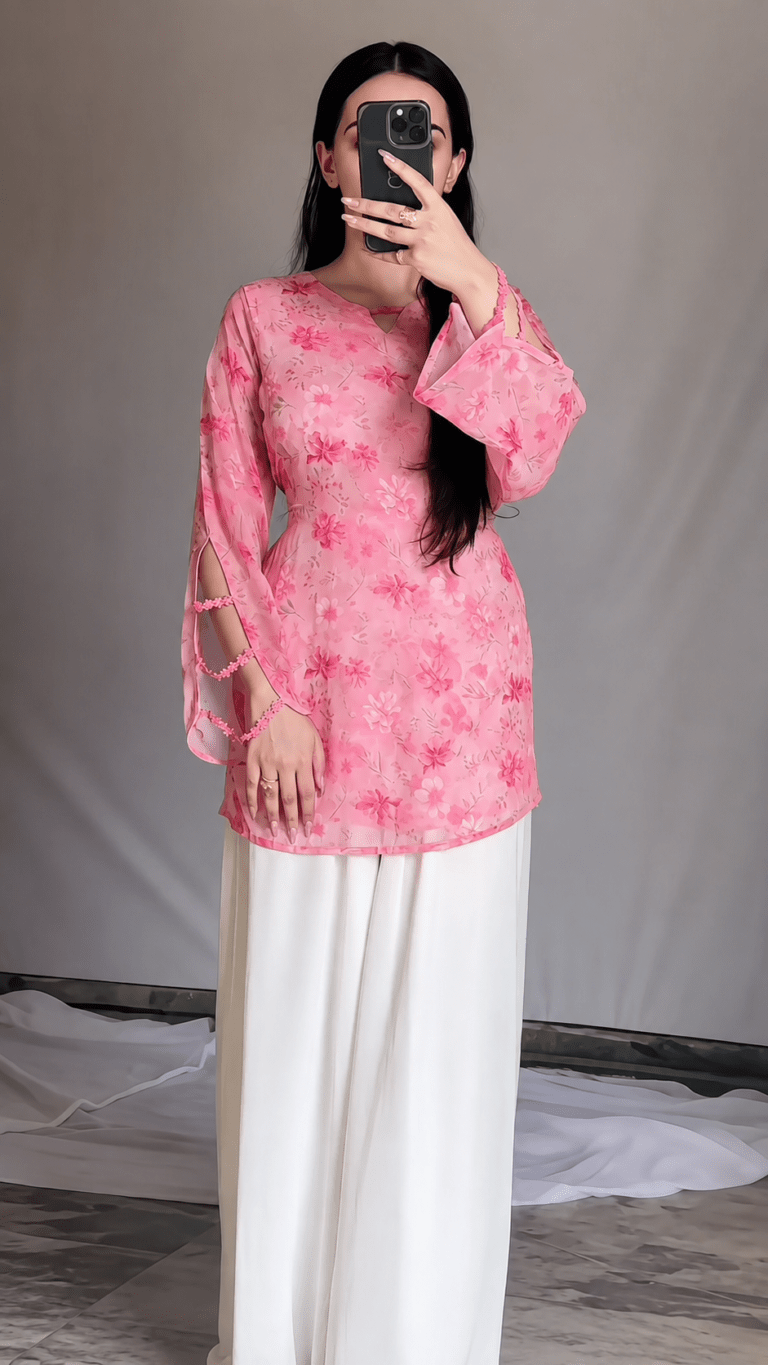 Jelly Fish R red women kurti – front view